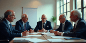 5 senior executives in a room