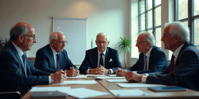5 senior executives in a room